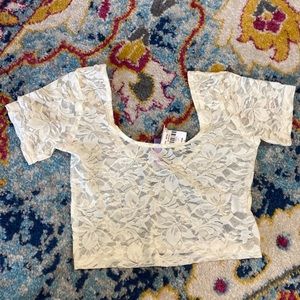 Baby doll lace crop top